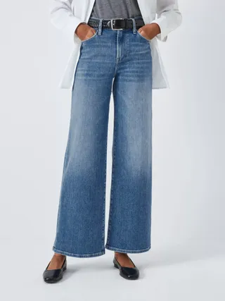 Frame Le Slim Palazzo Wide Leg Jeans, Drizzle