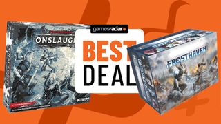 Best deal badge flanked by D&D Onslaught and Frosthaven boxes