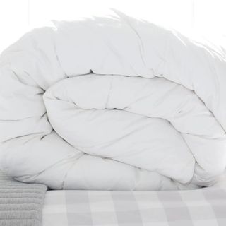 White Scooms duvet rolled up