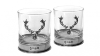 ​English Pewter Company Stags Head Whiskey Glass
