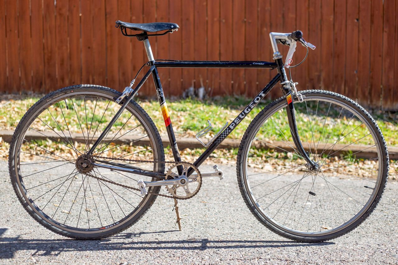 Jennaye Derge's Peugot, as ridden at the single speed cyclocross world championship in Durango