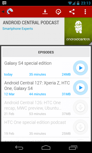 Pocket Casts 4.1 light theme