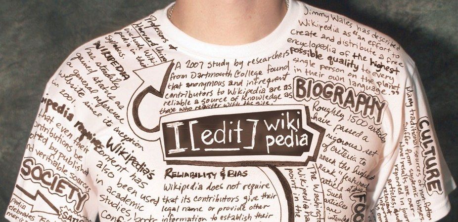 Wikipedia t-shirt, contributors