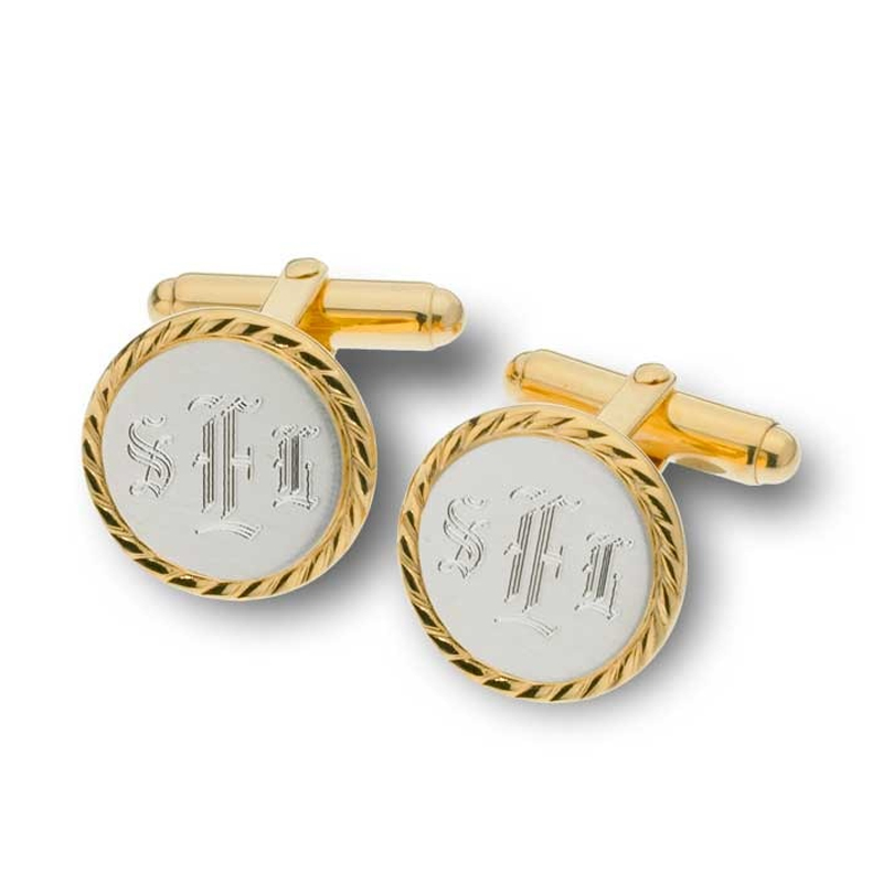 These gold and silver cuff links are a great 50th birthday gift idea for him
