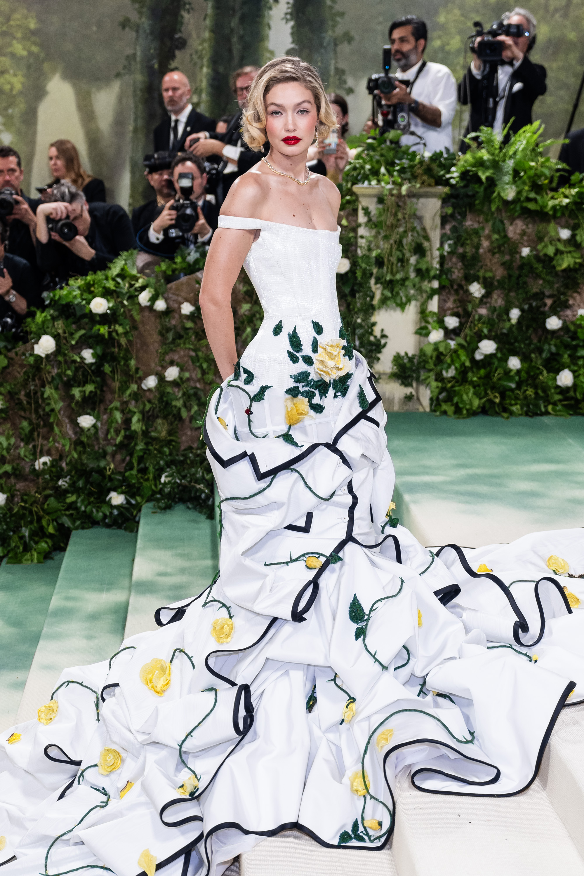 NEW YORK, NEW YORK - MAY 06: Gigi Hadid attends the 2024 Met Gala celebrating "Sleeping Beauties: Reawakening Fashion" at The Metropolitan Museum of Art on May 06, 2024 in New York City. (Photo by Gotham/Getty Images)