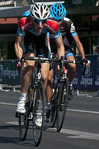 Nick Aitken from Victoria in action during the men's under 23 criterium in Ballarat.