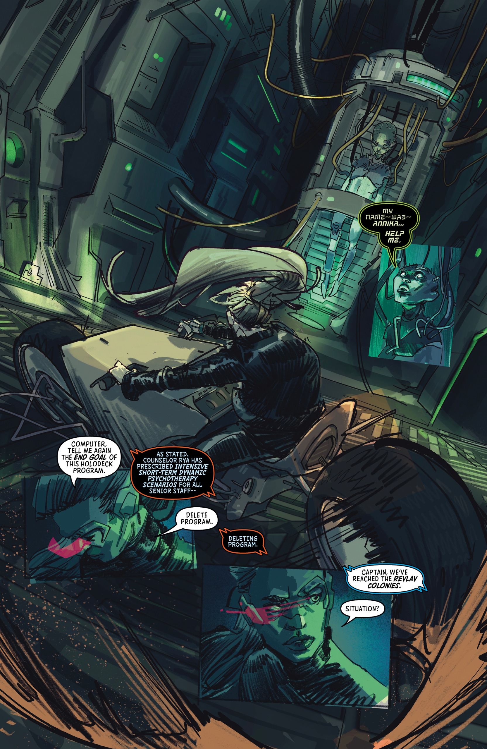 a page of interior art from a sci-fi comic book