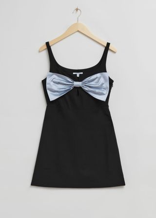 Big Bow-Detailed Mini Dress