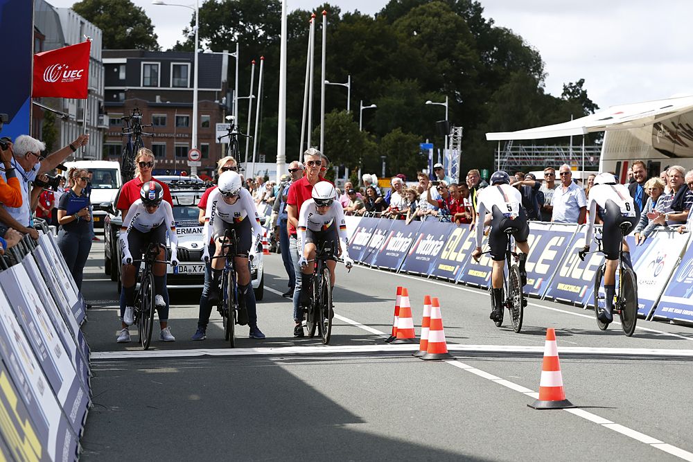 Germany in the inaugural mixed TTT at European Championships