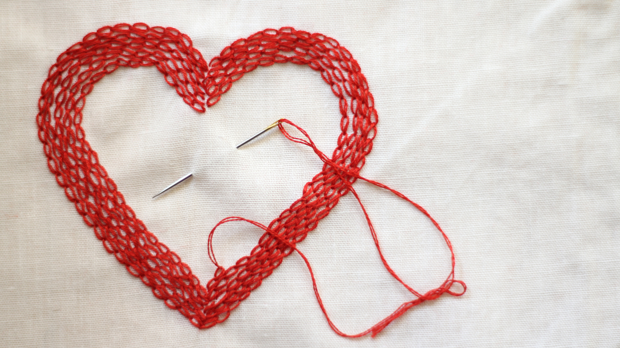 Embroidered heart