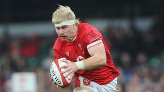 Wales Aaron Wainwright in action during the Autumn Nations Series 2025 in the run up to the Wales vs Australia live stream in Week 3