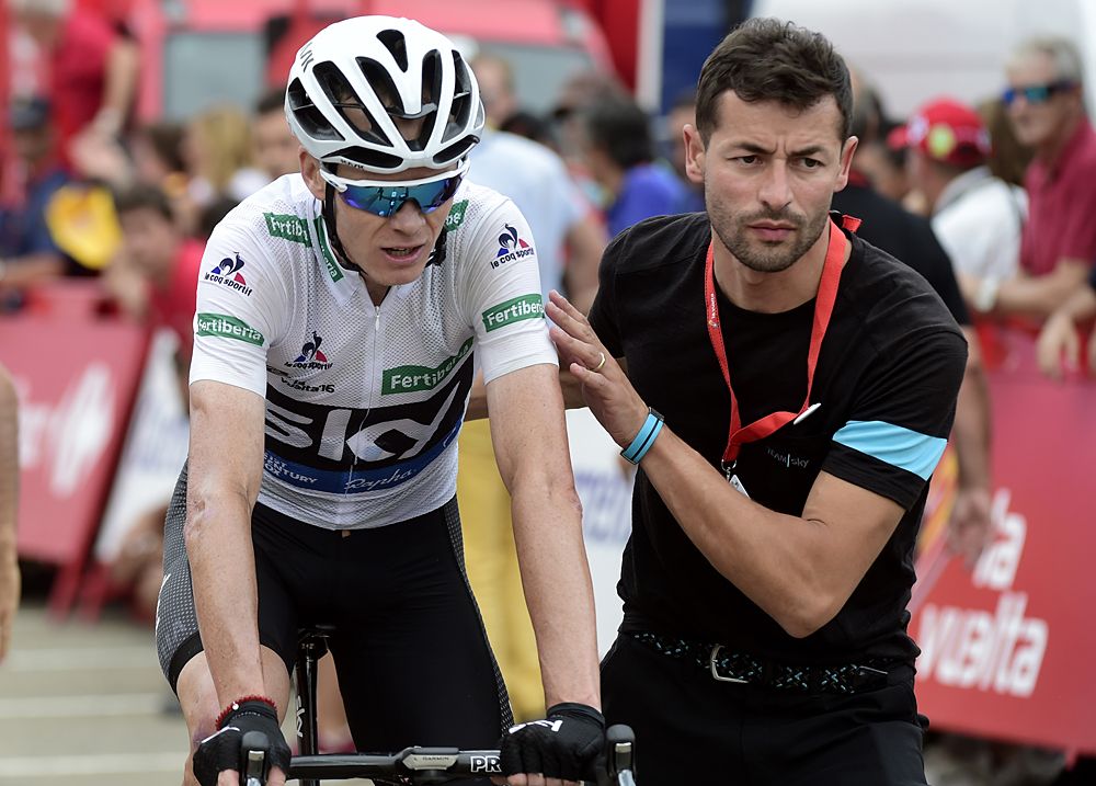 Chris Froome (Team Sky) lost more than two minutes to Nairo Quintana in stage 15 at the Vuelta a Espana