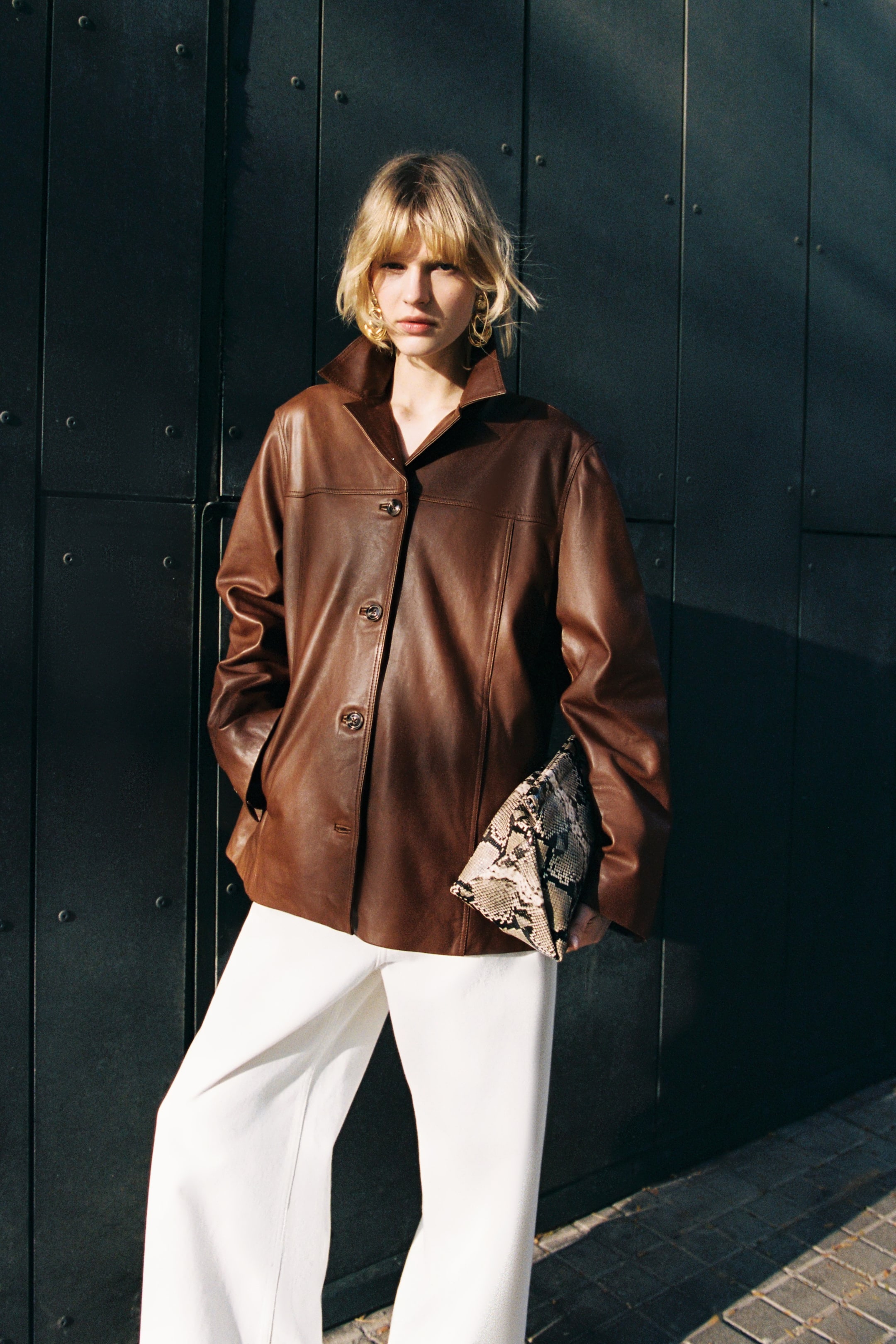 Leather Jacket - Brown