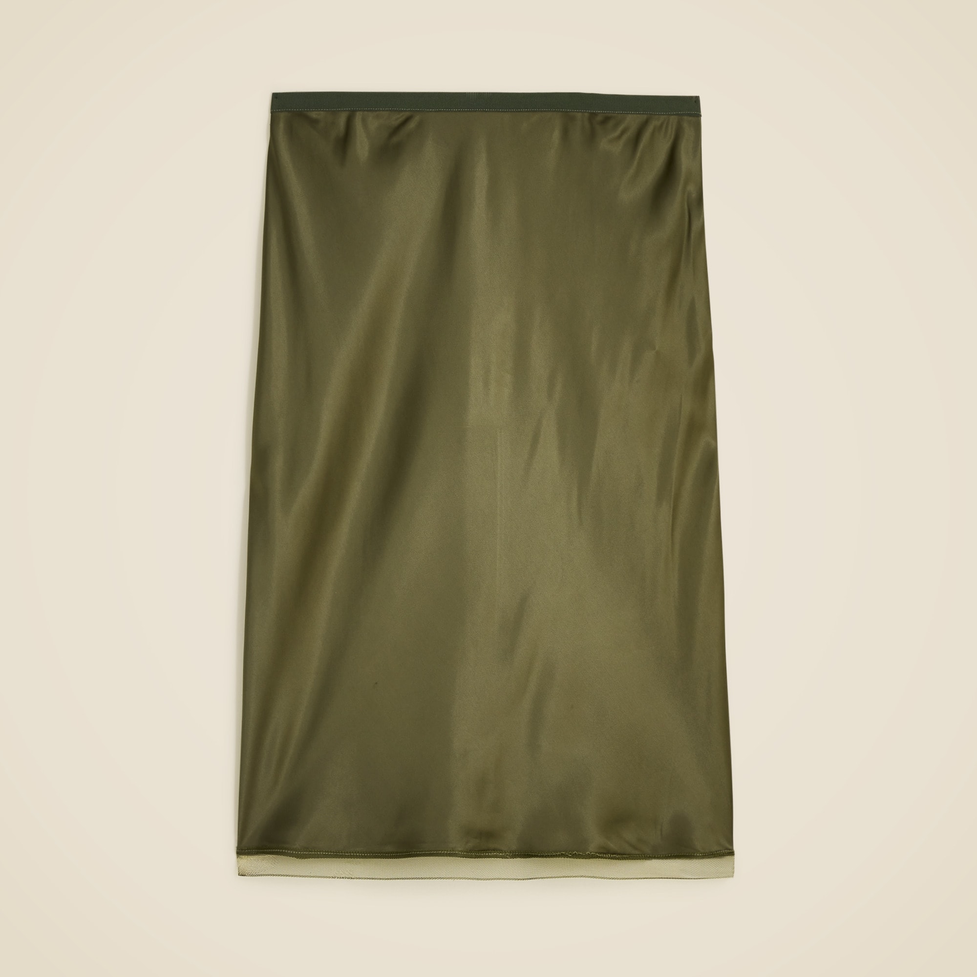 Gwen Knee-Length Slip Skirt in Viscose Charmeuse