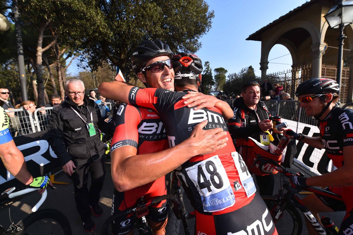BMC celebrates Greg Van Avermaet's Tirreno stage win