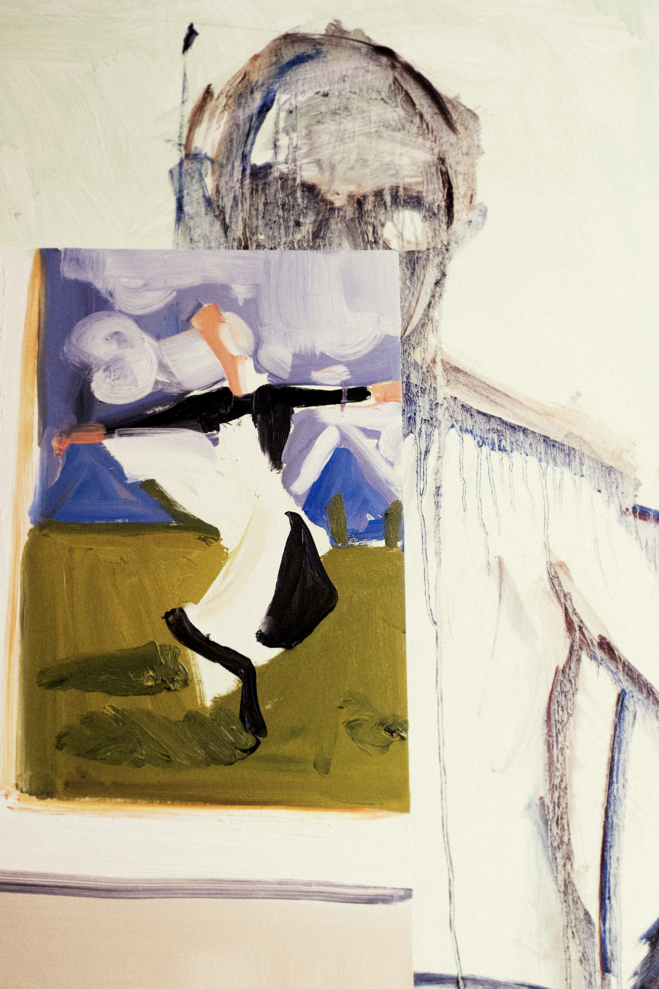 Works in Chantal Joffe&#039;s studio