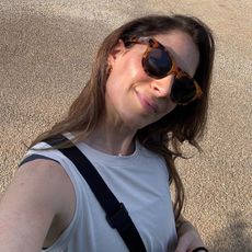 Health writer Anna Bartter during her silent walking challenge