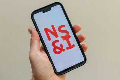 NS&I logo displayed on a phone