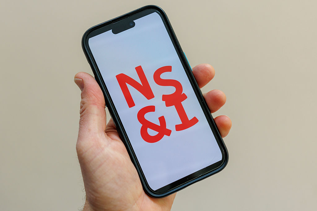 NS&amp;I logo displayed on a phone
