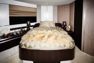 Bedroom on Azimut yacht