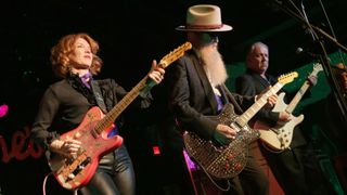 (L - R) Sue Foley, Billy Gibbons and Jimmie Vaughan, December 2021