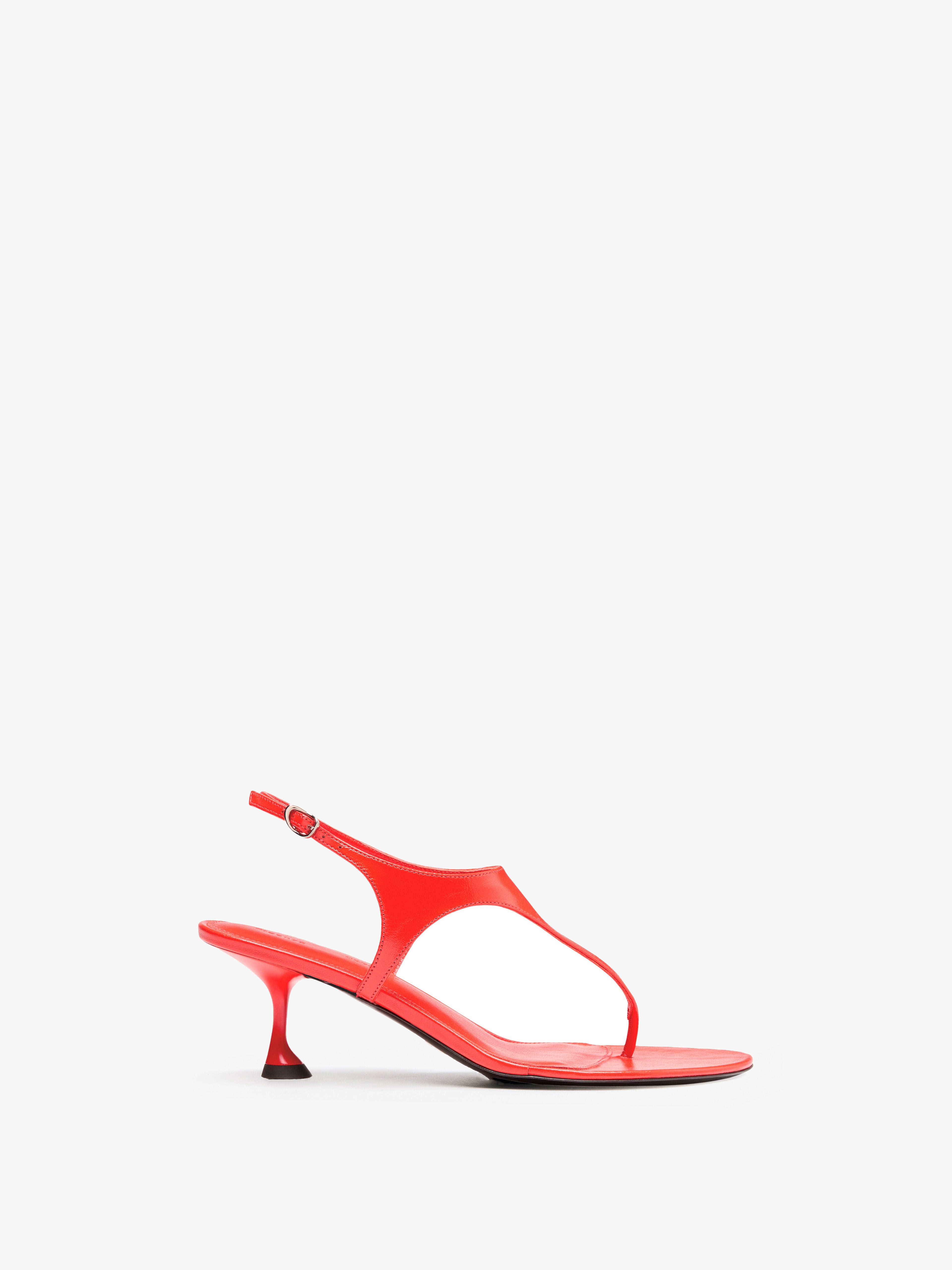 Proenza Schouler Tee Thong Sandals in Slick Nappa - Coral | Proenza Schouler Official Site
