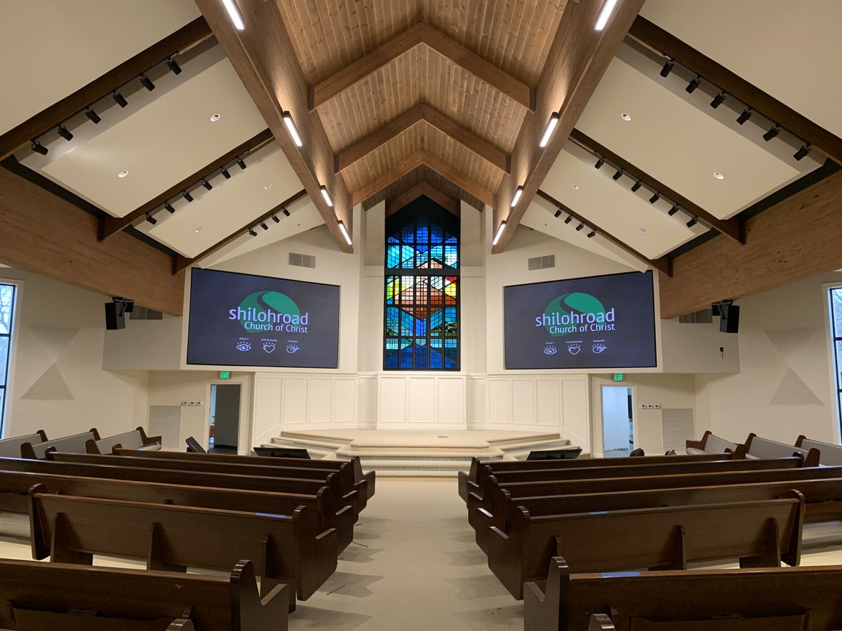 Electro Acoustics installed two large LED video walls at Shiloh Road Church of Christ—primarily to enhance the musical experience of parishioners.