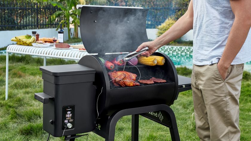 The Brisk It Zelos-450 being use dto grill chicken, and veggies (onions, bepper, sweetcorn)