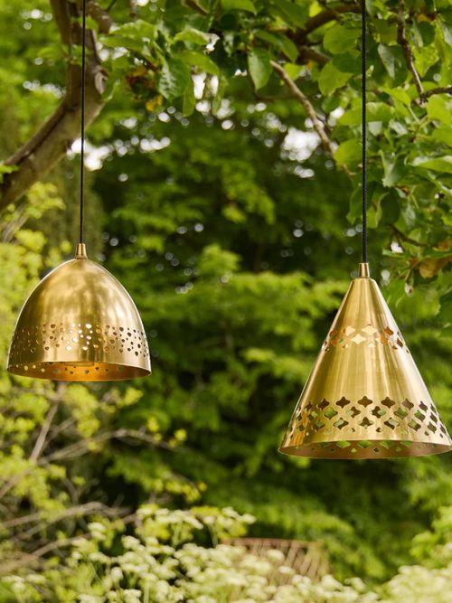 Ben Rechargeable Outdoor Pendant in Brass
