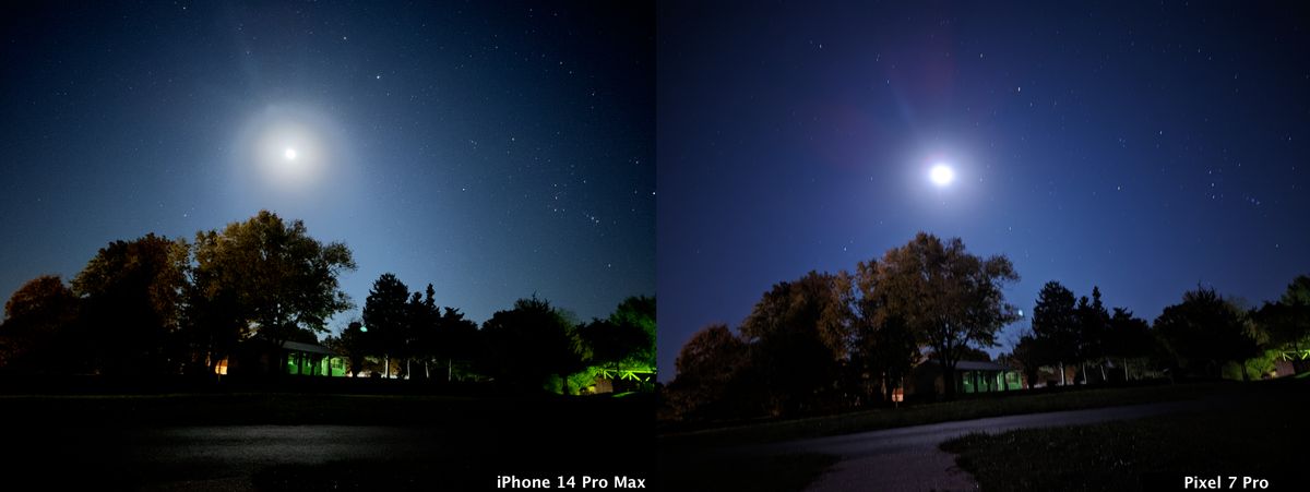 iPhone 14 Pro Max vs Pixel 7 Pro - night mode