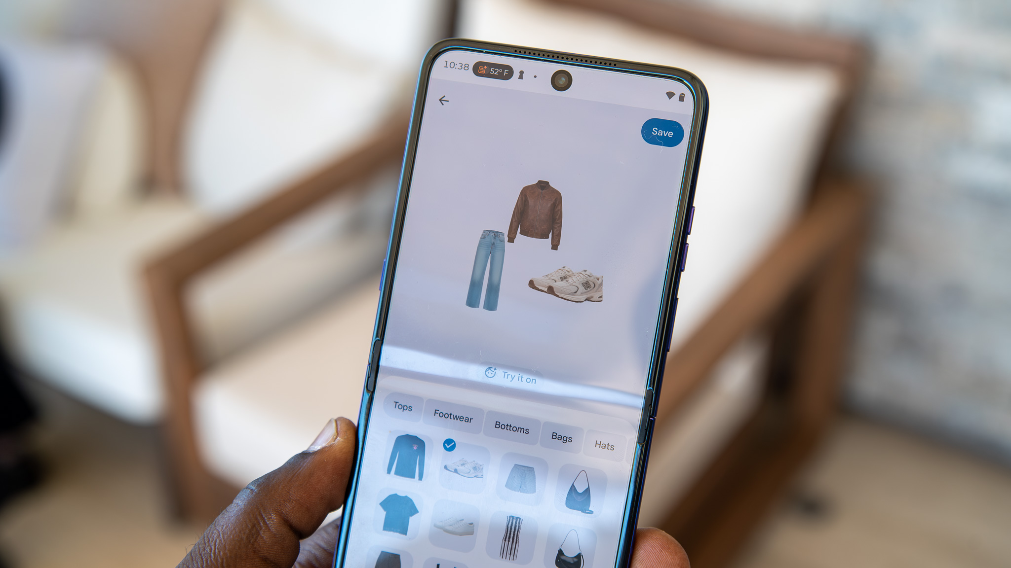 Google Photos Wardrobe on the Motorola Razr Ultra 2026