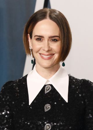 Sarah Paulson attends the 2020 Vanity Fair Oscar Party at Wallis Annenberg Center for the Performing Arts on February 9, 2020 in Beverly Hills, California.