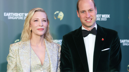 Cate Blanchett and Prince William, Prince of Wales attend the 2023 Earthshot Prize Awards Ceremony on November 07, 2023 in Singapore. The Earthshot Prize is awarded to five winners each year for their contributions to environmentalism. It was first awarded in 2021 and is planned to run annually until 2030. Each winner receives a grant of £1 million to continue their environmental work