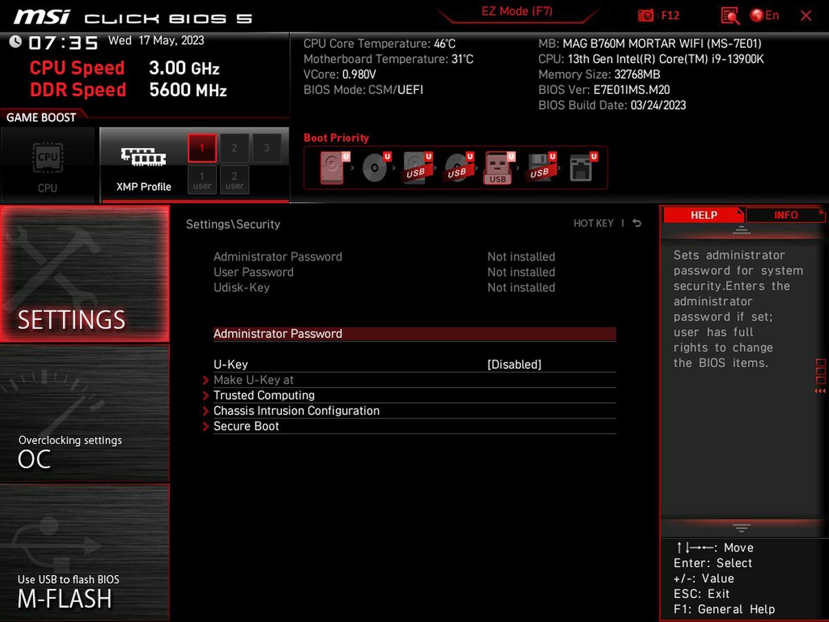 MSI MAG B760M Mortar Wi-Fi