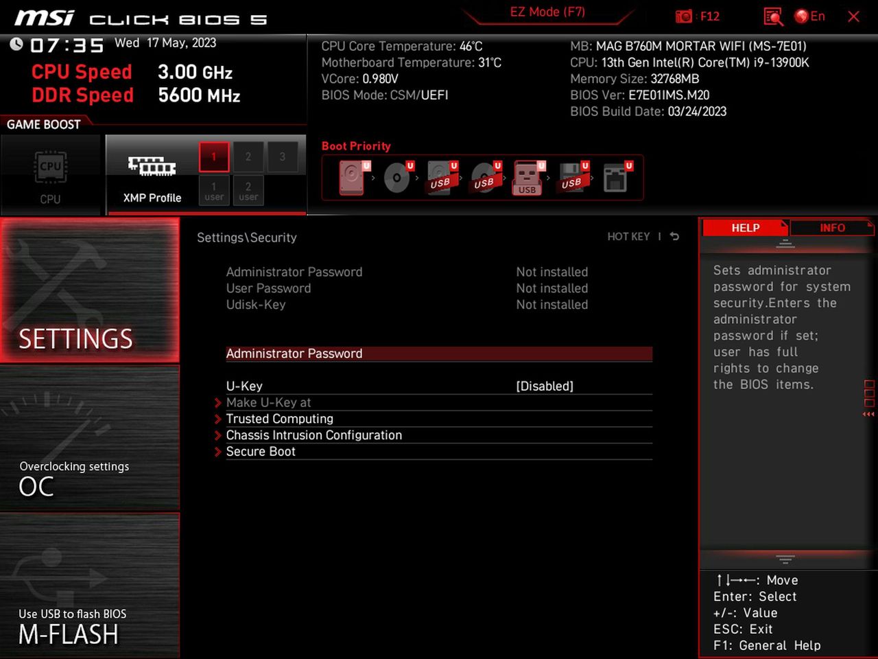 MSI MAG B760M Mortar Wi-Fi