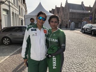 Asma Jan (left) and Kanza Malik become first Pakistani women to race internationally