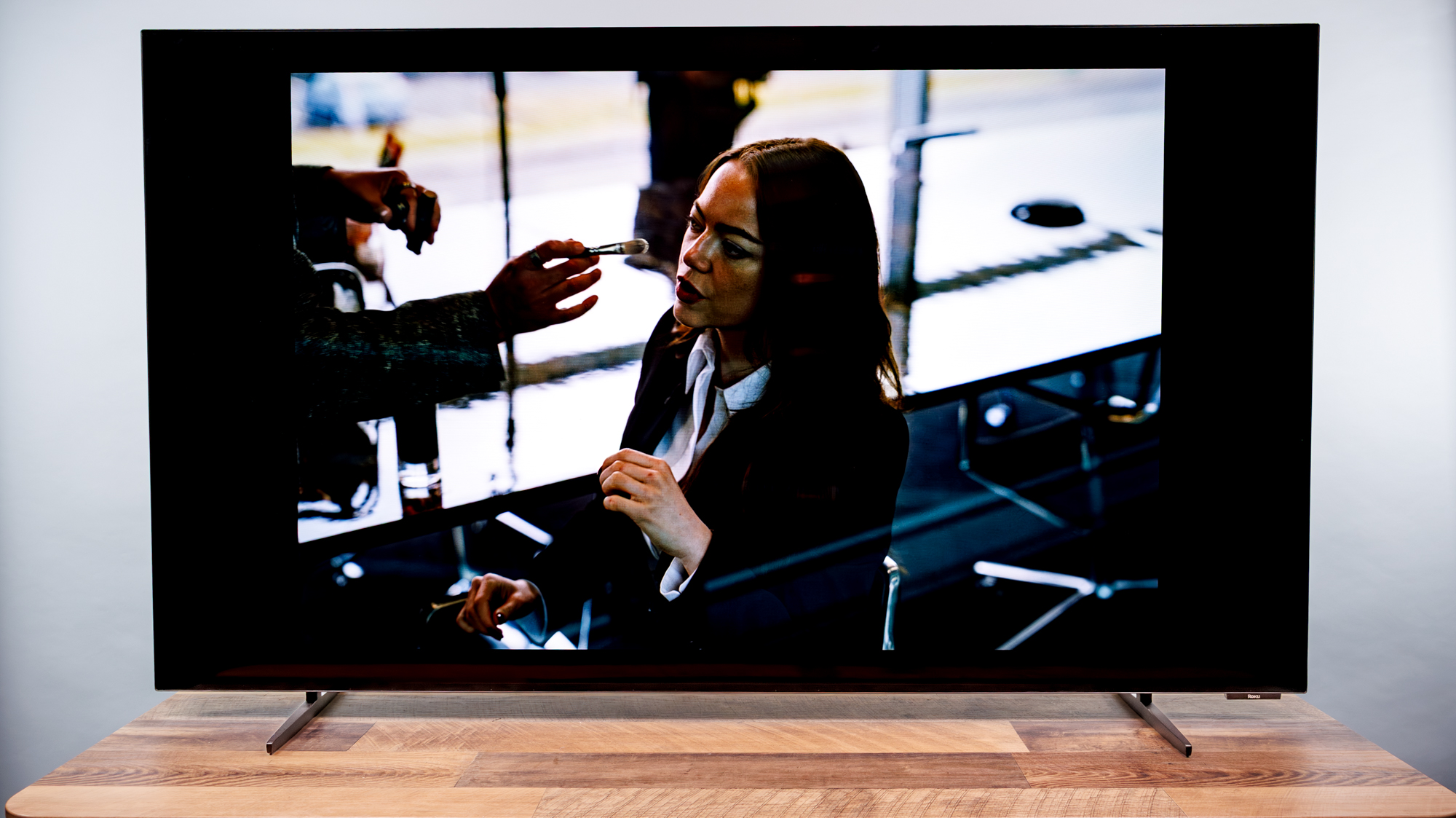 Roku Pro Series OLED TV on a desk