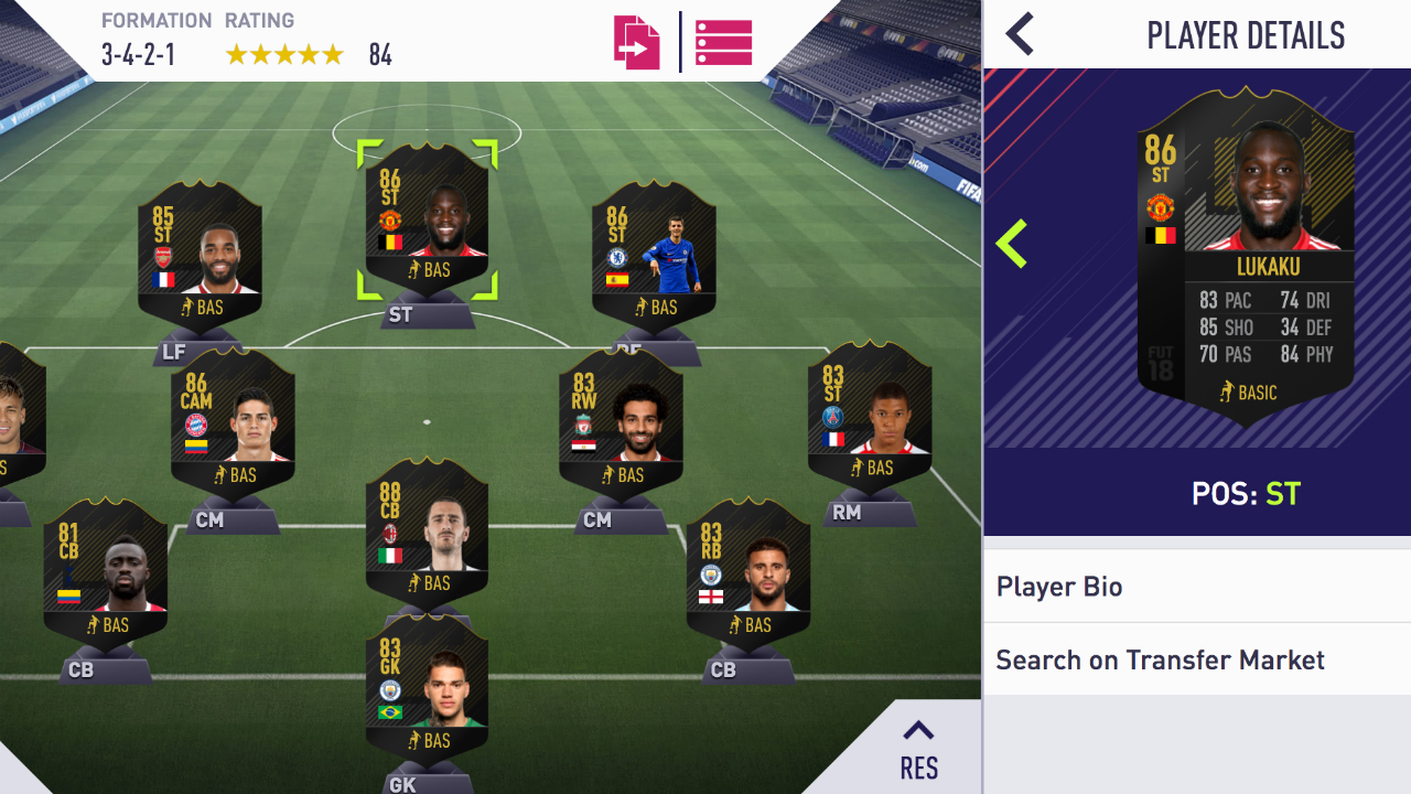 fifa 18 webapp