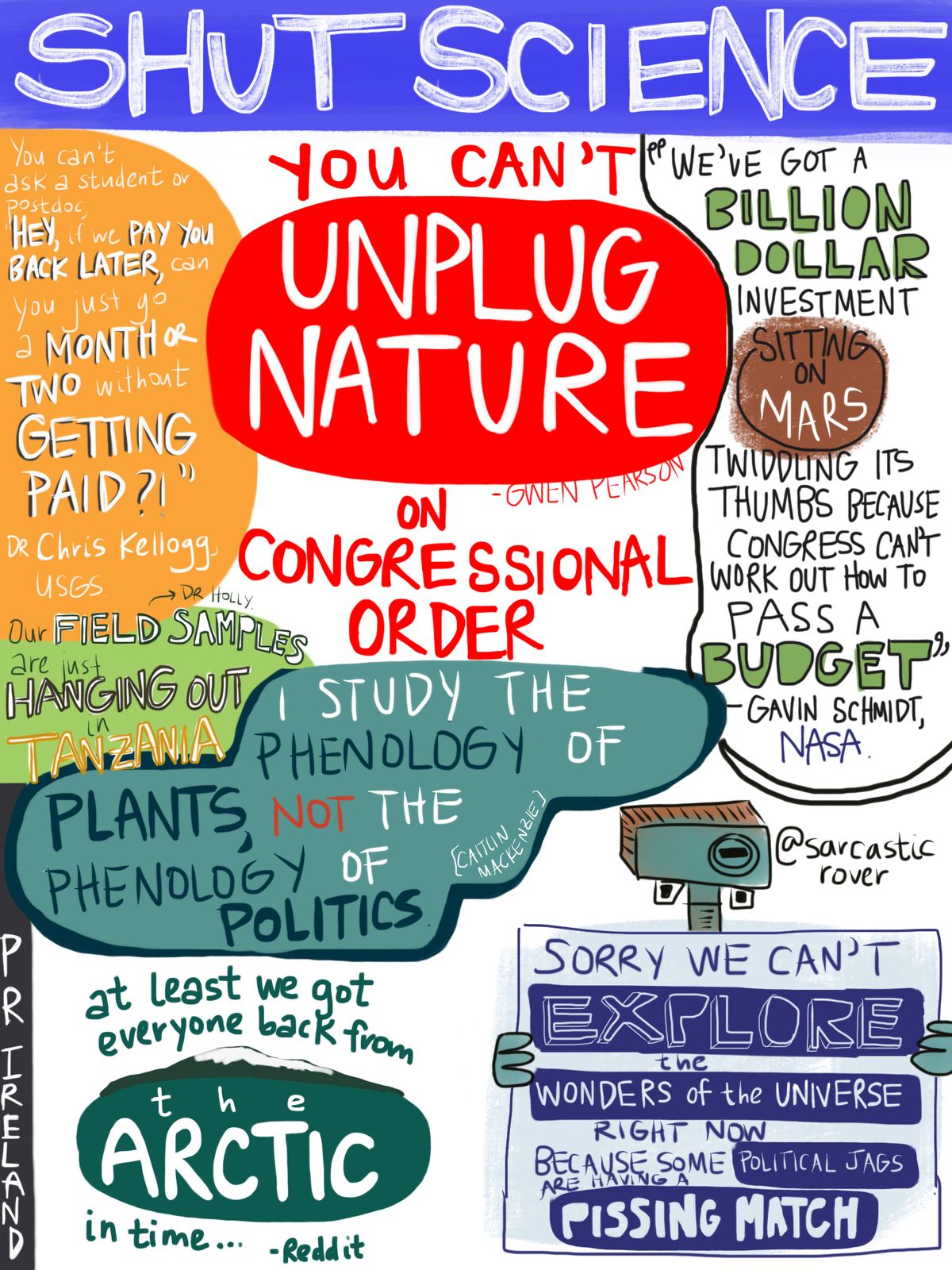 Shutdown Science Illustration