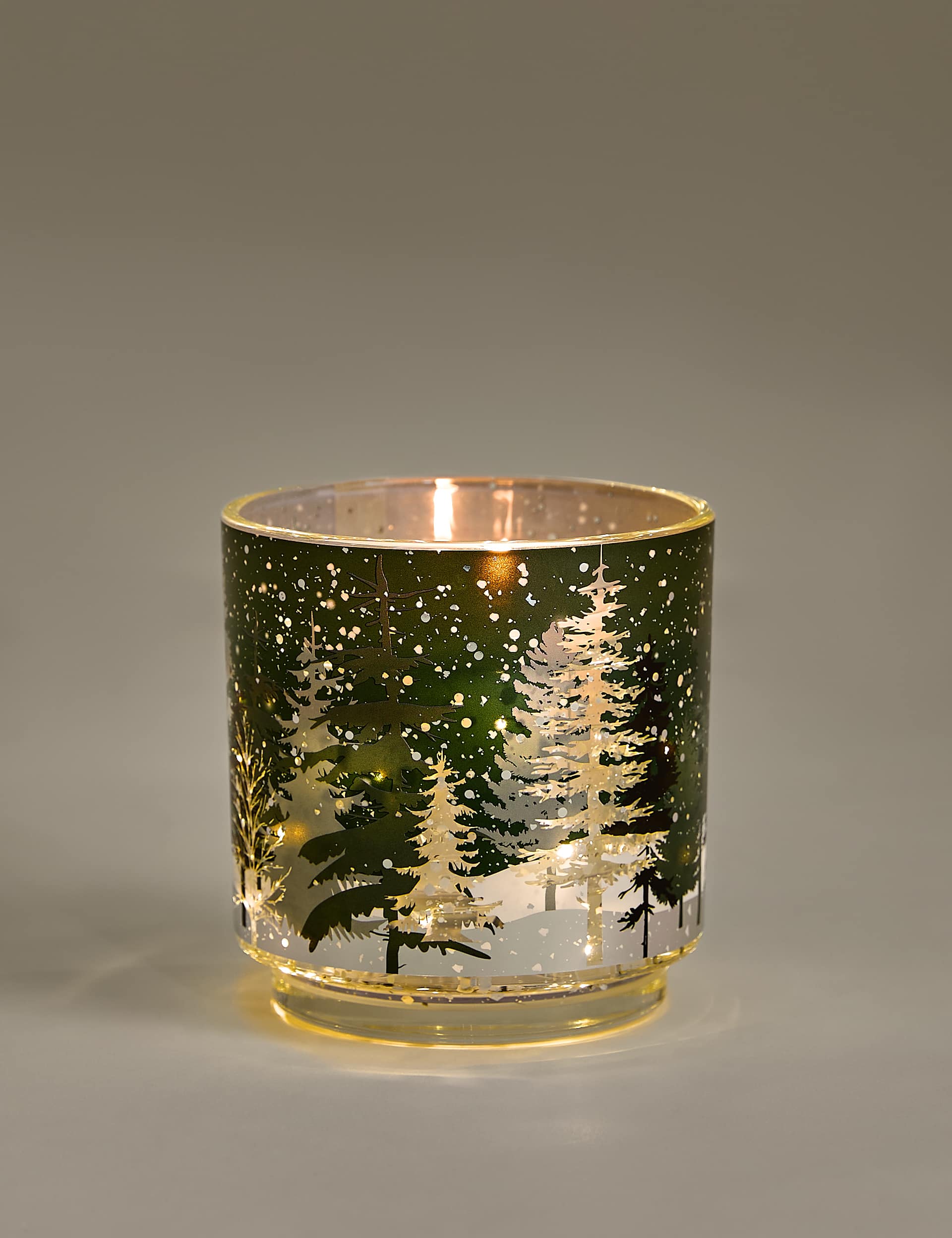 Yuletide Pine &amp;amp; Spice Refillable Light Up Candle