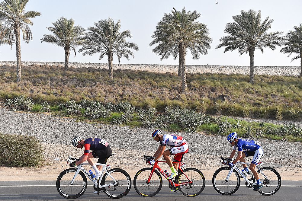 The breakaway during stage 2 Abu Dhabi Tour