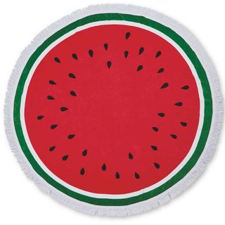 watermelon round beach towel