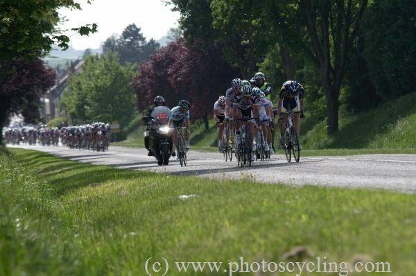Another breakaway tries to go clear on the final circuit.