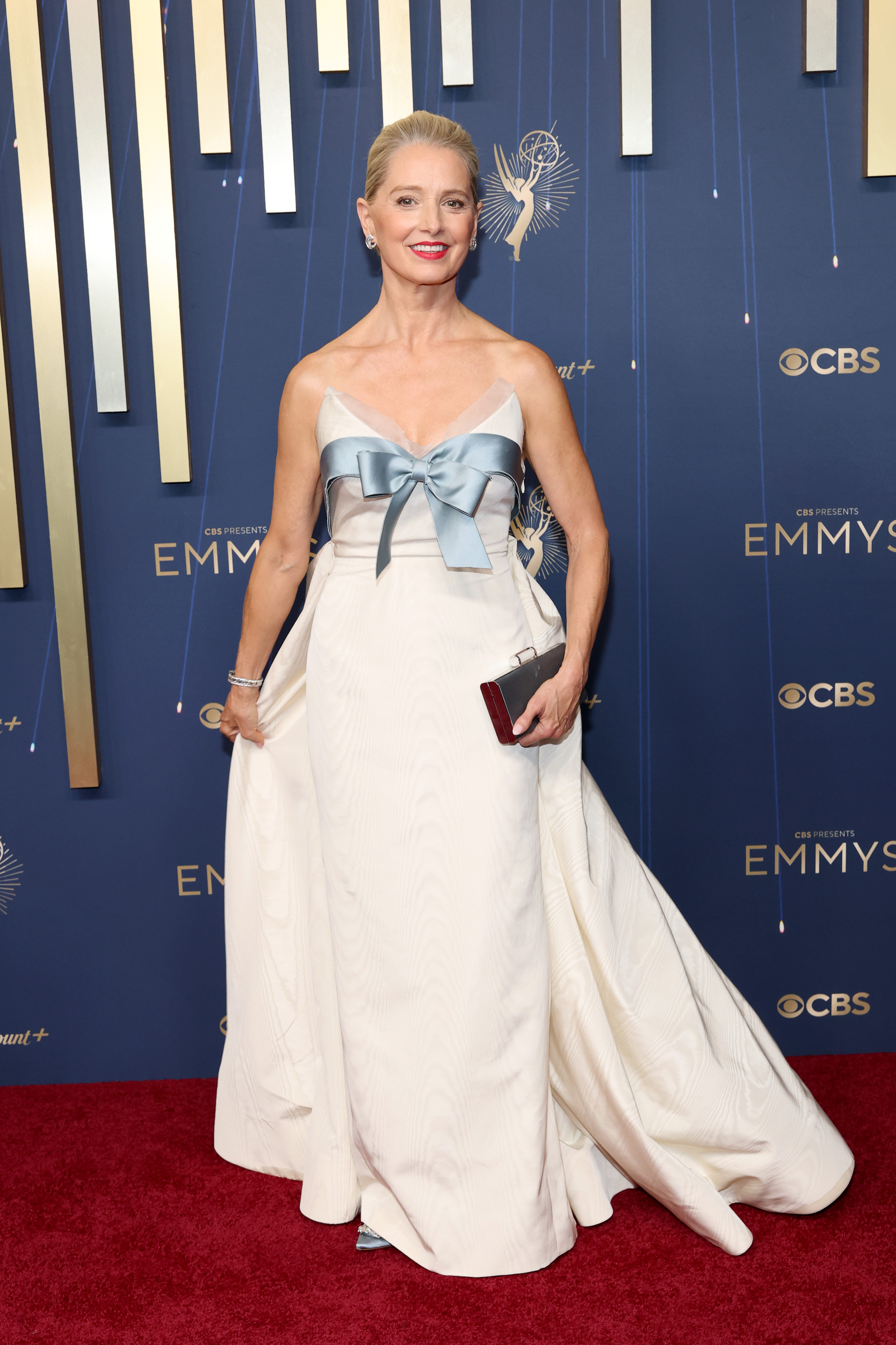 Katherine LaNasa attends the 77th Primetime Emmy Awards at Peacock Theater on September 14, 2025 in Los Angeles, California.