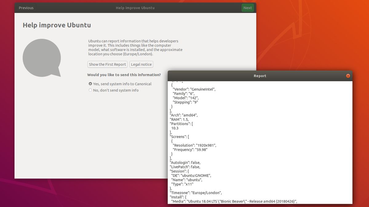 Ubuntu data collection