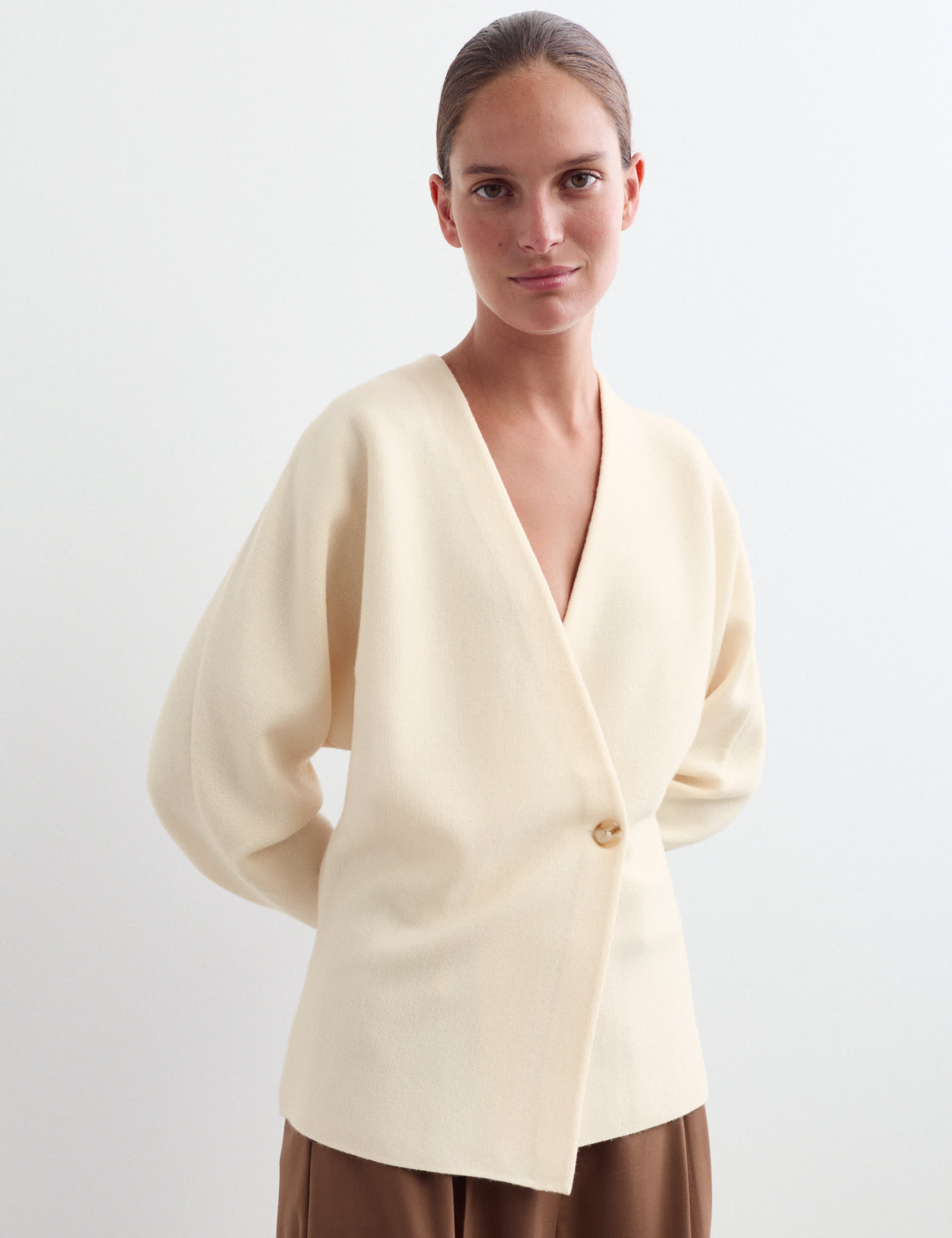 Pure Merino Wool Wrap Cardigan