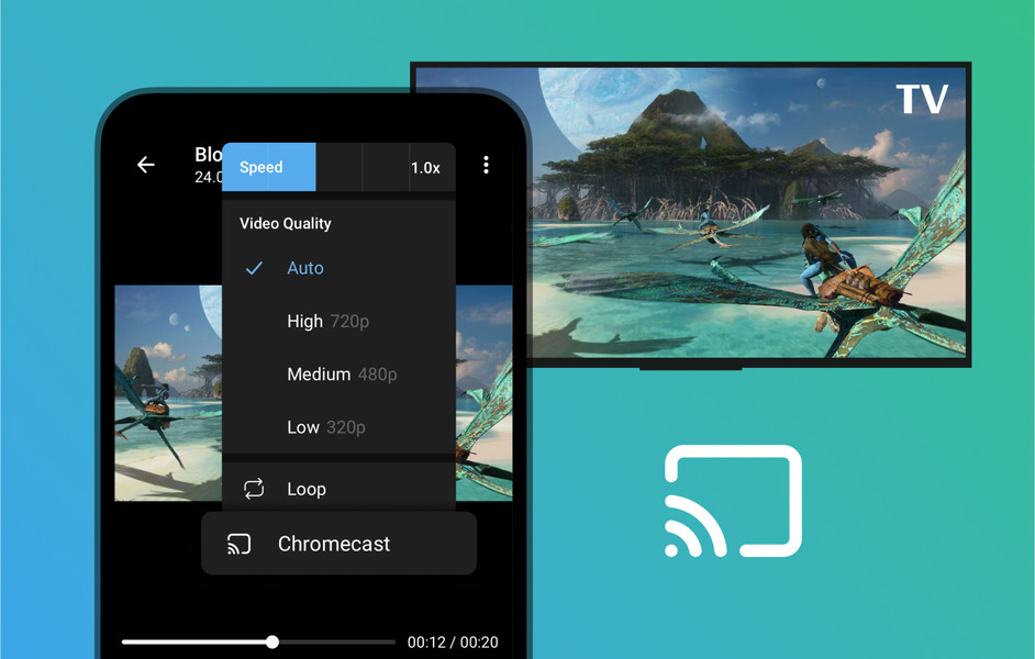 Telegram video chromecast feature