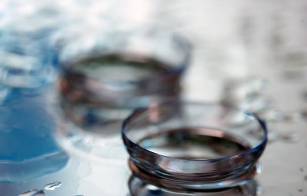 Stock photo of contact lenses