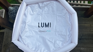 LUMI recovery pod inflatable ice bath from above