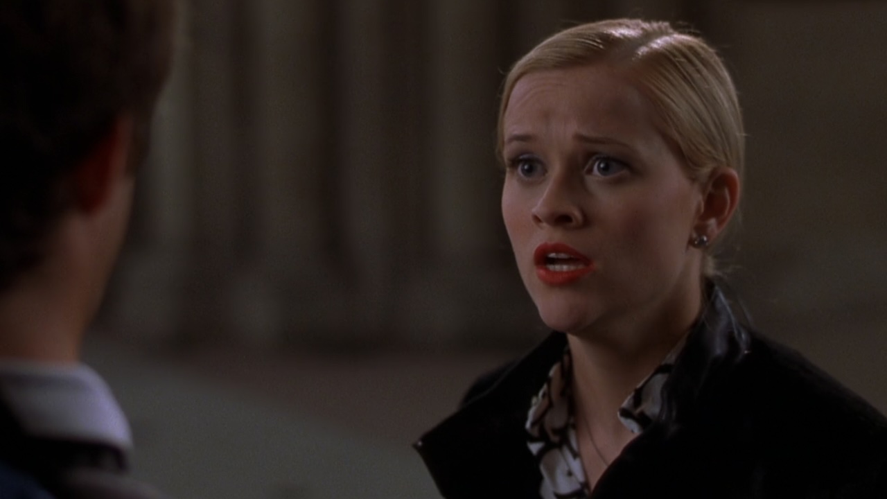 Elle looking upset in Legally Blonde